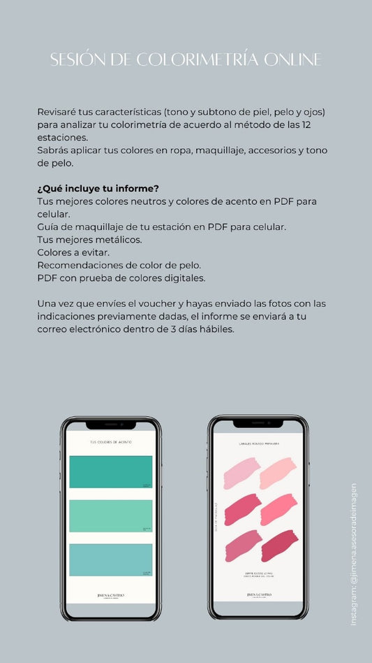 Colorimetría en 24 horas (online)